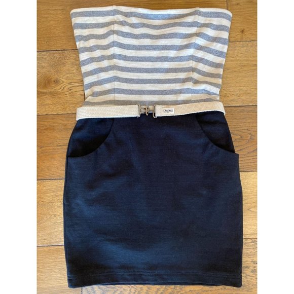 L'AGENCE Dresses & Skirts - L’AGENCE Striped Strapless Belted Mini Dress 2